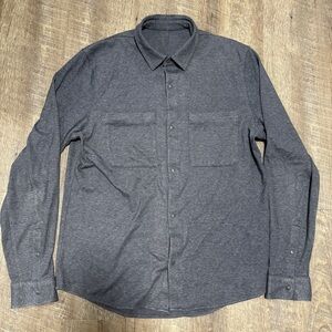 Lululemon Men’s Soft Knit Overshirt Size Large Heathered True Navy